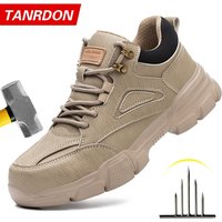 Sicherheitsschuhe Herren Stahlkappe Arbeitsschuhe Anti-Smash Anti-Punktion Unzerstörbare Schuhe Schutzstiefel Taktische Stiefel
