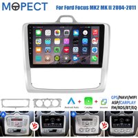 MOPECT 9'' Autoradio 4+64G/6+128G für Ford Focus MK2 MK II 2004-2011 GPS-Navigation Multimedia-Player BT WIFI Carplay Android Auto Mirror Link 4G FM RDS SWC Autoradio Stereo Kamera & Mikrofon