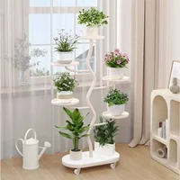 Metal Plant Shelf Ladder Display Stand for Indoor Decor Tiered Flower Rack for Living Room Decoration Versatile Storage