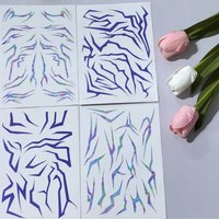 2026 Hot-selling Western Demon Anime Cosplay Full-body Makeup Laser Temporary Purple Body Tattoo