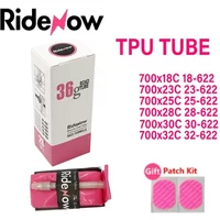 RideNow 36g Bike Inner Tube 700 X 18 25 28 32C Road Bicycle TPU Ultralight Tire with Patch Kit French Valve Length 45/65/85mm