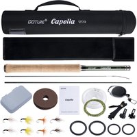 Goture Tenkara Fly Fishing Rod Combos 12FT Classical Portable Ultra Light IM8 Carbon Fiber Trout Rod with Fly Line Lure Set New