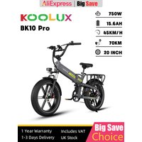 AliExpress KOOLUX(骑行) KOOLUX BK10 Pro Ebike 750W 48V 15.6Ah 20*4.0 Inch Fat Tire Folding Electric Bicycle Mountain Snow Hydraulic Brakes Electric Bike