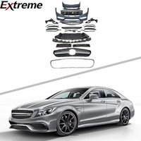 For Benz CLS W218 Upgrade to CLS63 AMG Model Body Kit Include Front Bumper Assembly Grille Rear Diffuser Tail Pipes
