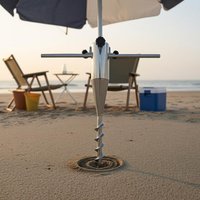 Beach Umbrella Sand Anchor Tapered Screw-in Umbrella Anchor Ground Auger Stake Metal Outdoor Equipment Deep Anchoring for Soil