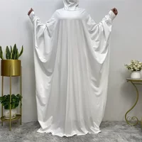 Hooded Abaya Eid Muslim Women Prayer Garment Batwing Sleeve Dress Islamic Abayas Kaftan Dubai Turkey Robe Overhead Burqa Caftan