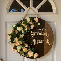 Vintage Floral Door Sign 2D Wall Hanging Decorative Plaque for Home Entrance Living Room Seasonal Decor Gift(No rope provided)