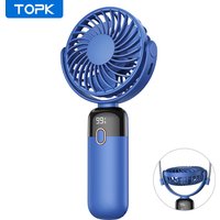 TOPK Mini Portable Handheld Fan USB Rechargeable Fan 360° Rotatable Handheld and Neck 2in1 Cooling Hand Fans Ventilation Fan
