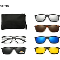 6 In 1 Custom Polarized Optical Magnetic Sunglasses Clip Magnet Clip On Sunglasses Glasses Frame Spring Hinge