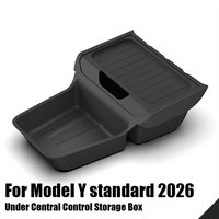 For Tesla Model Y Standard 2025 2026 Central Control Storage Box Center Armrest Storage Box Organizer Trays Car Accessories TPE