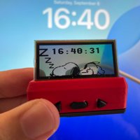 Ultra-Mini Transparent Clock, Calendar & Retro Game Console, 3-in-1 Multi-Function E-Paper Desktop Gadget