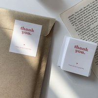 100Pcs Rectangular Thank You Stickers Decoration Label Sticker Gift Package Stickers Takeout Express Delivery Adhesive Stickers