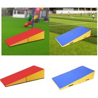 Gym Tumbling Mat Cheese Wedge Tumbling Skill Shape Folding Incline Gym Mat Equipment for Dance Sports Skill Training Children