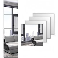 20CM 5PCS Elegant Acrylic Mirror Floral Tray Self Adhesive Mirror Stickers Full Body Mirror Home Bathroom Children Room Gym 2MM