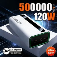 500000mAh 120W Super Fast Charging High Capacity Power Bank External Battery Portable Battery Charger For iPhone Samsung Xiaomi