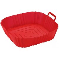 Reusable Silicone Air Fryer Liner Square 22cm Non-Stick Air Fryer Basket With Handles Silicone Oven Baking Tray Accessories