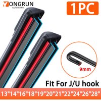 YONGRUN 1PC Wiper Blade Boneless Double Rubber Strip Wiper Blade 13"14"16"18"19"20"21"22"24"26"28" Car Windshield Wiper Blade