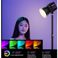 Professional Dual-Color Temperature RGB Video Light Portable LED Photography Studio Light with 10000mAh Rechargeable for Vlog