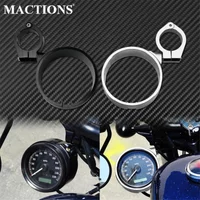 Motorcycle Speedometer Ring Bracket Side Mount Relocator Bracket Clamp Black/Chrome 39mm For Harley Dyna 1993-05 Sportster 93-Up