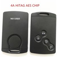 NO LOGO! Keyless Go Handsfree Smart Card Remote Car Key 4 Button 433MHz 4A Chip for Renault Clio IV 4 Captur 2009-2017