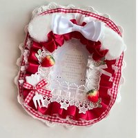 Sweet Strawberry Style Card Protector Kpop Photocard Holder with Keychain Ita Bag Ornament Decor 3 Inch Card Display