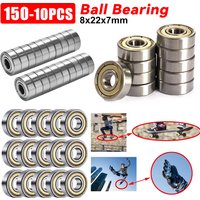 10Pcs 608ZZ Deep Groove Ball Bearing High Carbon Steel Miniature Bearing Ball Bearings for Skateboards Inline Skates Scooters