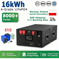 16KWH A-Grade 51.2V 314Ah Eco Worthy Battery for Off-Grid Solar Energy Storage System 8000 Cycle JK V19 BMS 48V EU Stock