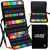 LOLEDE 60 Colors Double Head Markers Tip Art Supplies Drawing Brush Pen Colors Set For Gift Pens Pencils Writing Office School