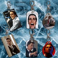 Patrick Bateman American Psycho Cartoon Singer Anime Card Keychain Fashion Pendant Bag ID Door Card Holder Bus Card Cute Adult