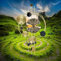 Light Luxury Art Wall Clock, Non Ticking Creative Ornament Art Nordic Hanging