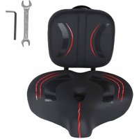 Fahrradsitz mit Verstellbarer Rückenlehne Breiter Wasserdichter Leder-Latex-Material Reißfester Robuster Langlebiger Komfortabler Beifahrersitz