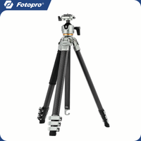 Fotopro Origin Series Compact Carbon Fiber Tripod Portable Professional Heavy Duty Travel Tripod for Camera Max Load 33lbs