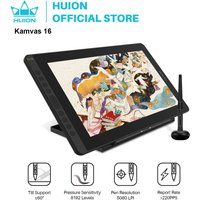 HUION Kamvas 16(2021) Grafik-Zeichenmonitor, batterieloses digitales Stifttablett für Windows/MAC und Android, 120 % RGB