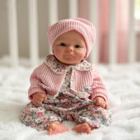 13 Inch Open Mouth 3D Painted Silicone Doll Cute Bebe Newborn Baby Girl Soft Solid Silicone Coco For Birthday Gift/Collection