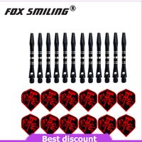 Fox Smiling 12pcs 41mm Aluminum Dart Shafts With 12pcs Darts Flights Dart Accessories