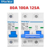 AC MCB 2P 230V Mini Circuit breaker Air Switch 80A 100A 125A Overload Short Circuit Protect Protection Breaking Capacity 10KA