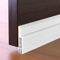 1pc 1M Internal Door Draft Excluder Strip Tape Bottom Seal Stopper For Frameless Sliding Doors Home Improvement Acessories
