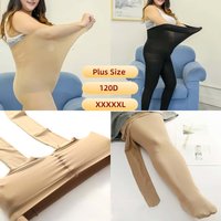 2026 NEW 120D Plus Size Woman Elastic silk Pantyhose Oversized Sheer Shaping High Waist Stockings Tights 3XXXL Spring Summer