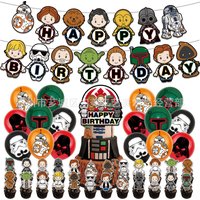 Stars War Birthday Party Decoration Balloons Cake Topper for Kid Boy Favor Gift Baby Shower Supplies