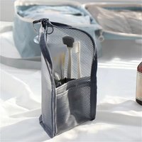 Women EVA Mesh Cosmetic Bag Portable Travel Makeup Organizer Waterproof Toiletry Bag Storage Pouch for Ladies
