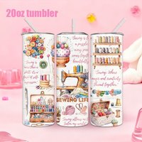 1pc 20oz straw water bottle, insulated stainless steel water cup with sewing tool and yarn ball pattern.