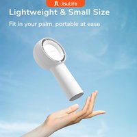 JISULIFE Hand-Turbolüfter, 4000 mAh USB-Akku, kleiner Taschenventilator mit 5 Geschwindigkeiten, tragbar für Reisen/Zuhause/Büro