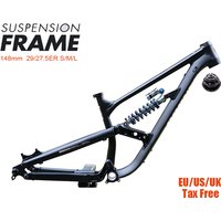 Full Suspension Aluminum Frame for Bike, Soft Tail, 29/27.5 er, DH, XC, AM, MTB Frameset ,Boost 12X148mm, 4 Links, DPD to EU UK