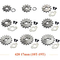 420 10T 11T 12T 13T 14T 15T 16T 17T 18T 19T Tooth 17mm Front Engine Sprocket for 50-125cc Motorcycle Pit Dirt Bike ATV Go kart