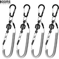 Booms Fishing Magnetic Net Release Holder With Coiled Lanyard Fly Fishing Tool Strong Magnet Carabine Anti-Drop Rope Accessories