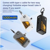 Mini Power Bank PD20W Fast Charging 5000mah Comes with Cable Digital Display PowerBank for IPhoneSamsung Xiaomi External Battery