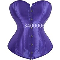 Caudatus Purple Corset Top For Women Bustiers Overbust Satin Sexy Lace Up Corselet Brocade Vintage Style Korsett Plus Size