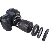 Camera Macro Lens Reverse Adapter Set for Canon EOS 70D 80D 700D 750D 800D 1200D 100D 200D 5D2 5DIII 5DIV 6D Mark II 77D 7D DSLR
