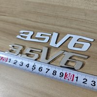 ABS Plastic Chrome 3.5 V6 Letters for honda corsstour Car Fender Door Sticker Emblem Badge Logo 3D