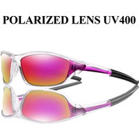 Men and Women Polarized Fishing Sunglasses Outdoor Sports Cycling Driving Hiking Eyewear Camping Travel Transparent Frame UV400
